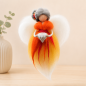 Preview: Duftelfe der Abendsonne - Elfe gefilzt mit Duftschale