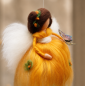 Preview: Elfe des leuchtenden Neubeginns - gefilzte Elfe mit Schmetterling und Blumen