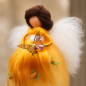 Preview: Elfe des leuchtenden Neubeginns - gefilzte Elfe mit Schmetterling und Blumen
